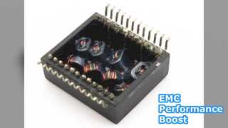 Performances CEM améliorées du transformateur Ethernet T1218